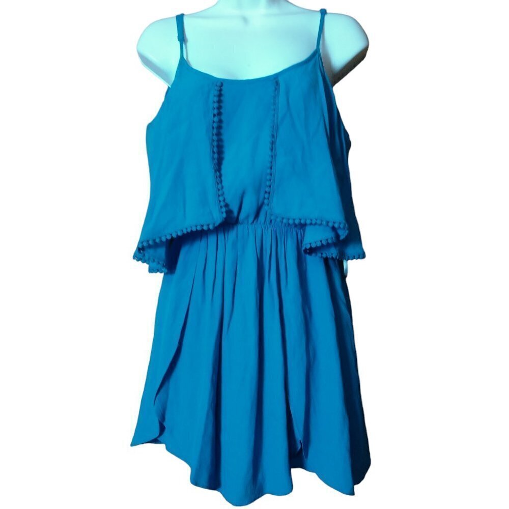 Lovers + Friends Blue Spaghetti Strap Open Back Mini Dress Size Small Girly